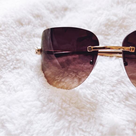 Ophelia Brown Floral Chic Sunglasses - Picture 2 of 10